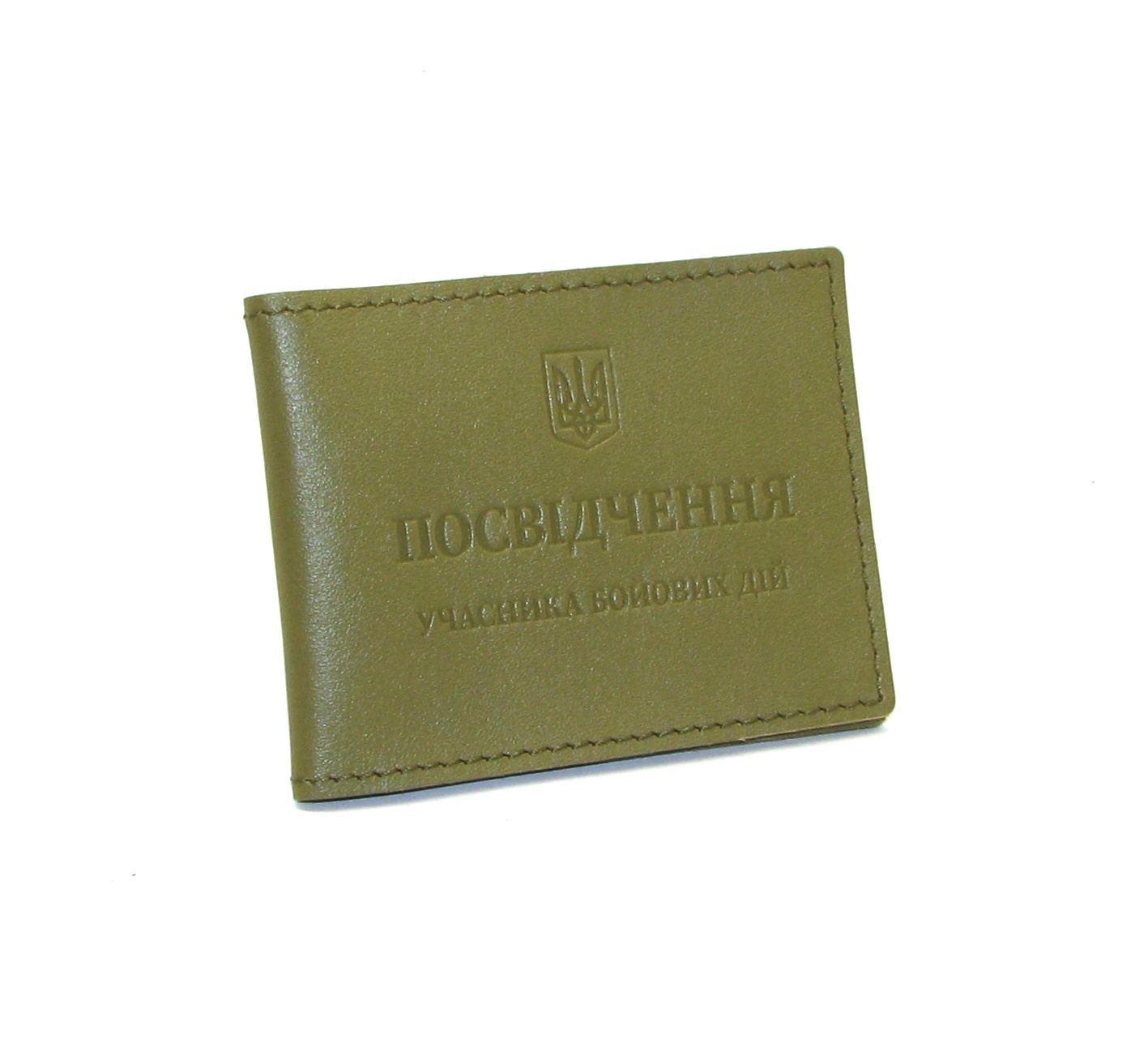 Обкладинка з натуральної шкіри на посвідчення учасника бойових дій УБД DNK-UBD-KR-col.G