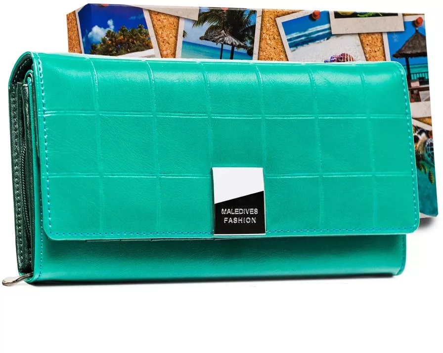 Гаманець жіночий MALEDIVES M-P28-3-TURQUOISE Гаманець жіночий MALEDIVES M-P28-3-TURQUOISE