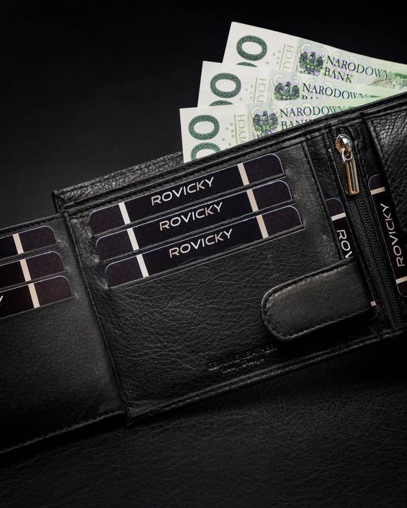 Гаманець чоловічий Rovicky N992-PZ-CCR-BLACK Гаманець чоловічий Rovicky N992-PZ-CCR-BLACK