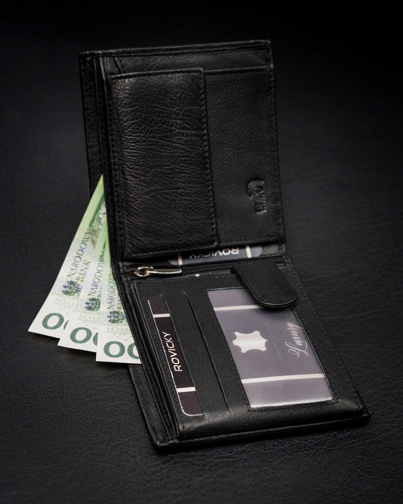 Гаманець чоловічий Rovicky N992-PZ-CCR-BLACK Гаманець чоловічий Rovicky N992-PZ-CCR-BLACK