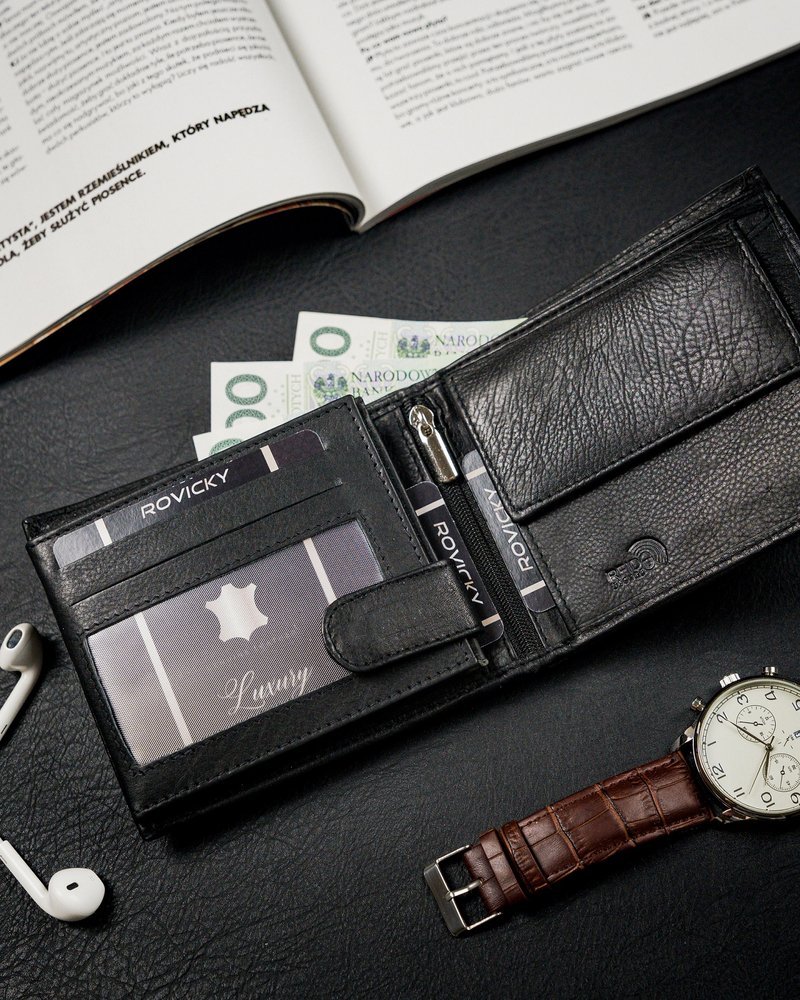 Гаманець чоловічий Rovicky N992-PZ-CCR-BLACK Гаманець чоловічий Rovicky N992-PZ-CCR-BLACK