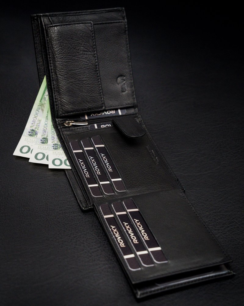 Гаманець чоловічий Rovicky N992-PZ-CCR-BLACK Гаманець чоловічий Rovicky N992-PZ-CCR-BLACK