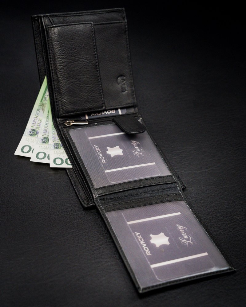 Гаманець чоловічий Rovicky N992-PZ-CCR-BLACK Гаманець чоловічий Rovicky N992-PZ-CCR-BLACK