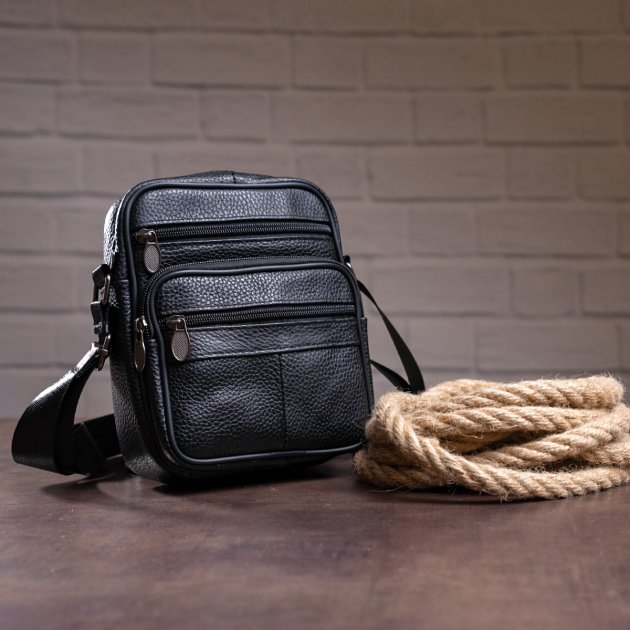 Сумка шкіряна DNK Leather dnk-14992 чорна Сумка шкіряна DNK Leather dnk-14992 чорна