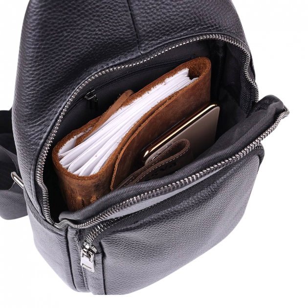 Сумка-слінг шкіряна DNK Leather dnk-20202 чорна Сумка-слінг шкіряна DNK Leather dnk-20202 чорна