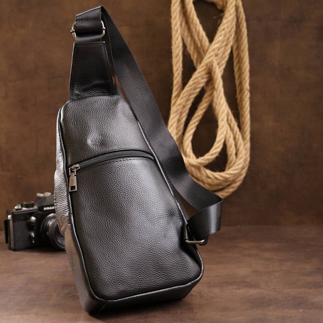 Сумка-слінг шкіряна DNK Leather dnk-20202 чорна Сумка-слінг шкіряна DNK Leather dnk-20202 чорна