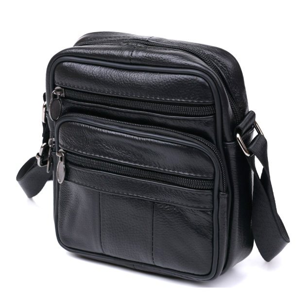 Сумка шкіряна DNK Leather dnk-20370 чорна