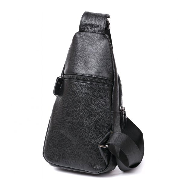 Сумка-слинг шкіряна DNK Leather dnk-20672 чорна Сумка-слинг шкіряна DNK Leather dnk-20672 чорна