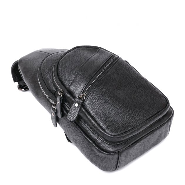 Сумка-слинг шкіряна DNK Leather dnk-20672 чорна Сумка-слинг шкіряна DNK Leather dnk-20672 чорна