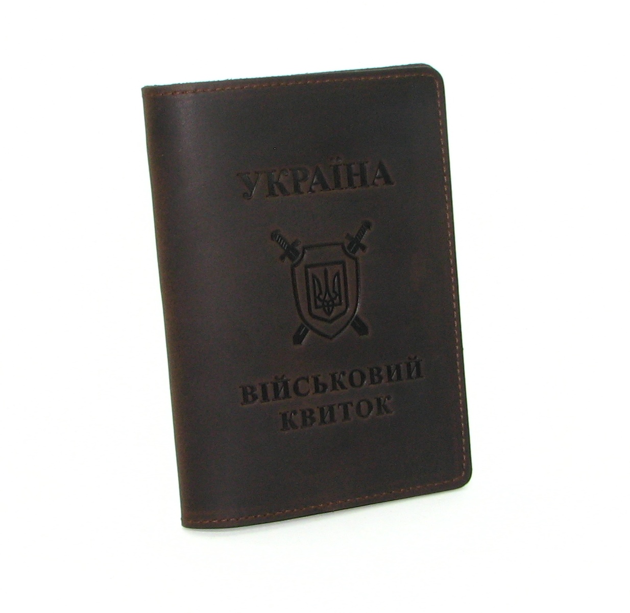 Шкіряна обкладинка на військовий квиток DNK-Military-doc-H-col.F