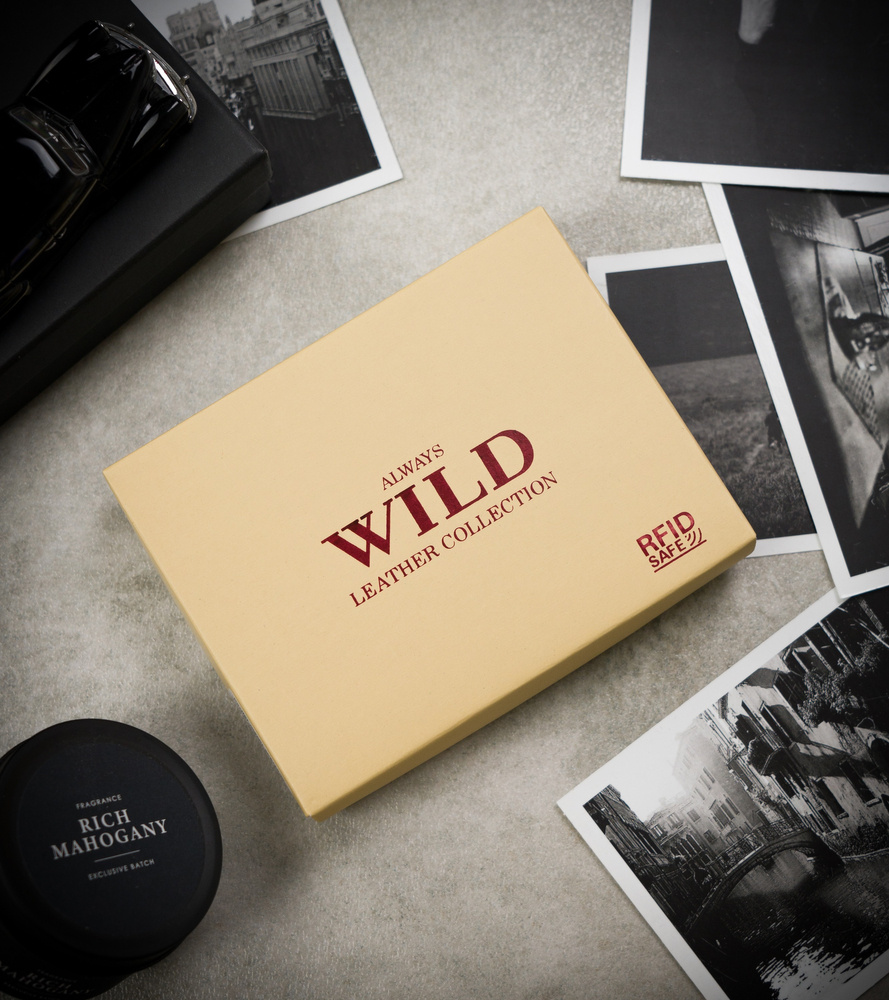 Гаманець шкіряний чоловічий Always Wild N4L-P-SCR-Black RFID-захист Гаманець шкіряний чоловічий Always Wild N4L-P-SCR-Black RFID-захист