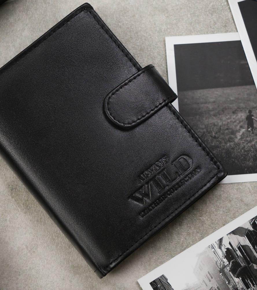 Гаманець шкіряний чоловічий Always Wild N4L-P-SCR-Black RFID-захист Гаманець шкіряний чоловічий Always Wild N4L-P-SCR-Black RFID-захист
