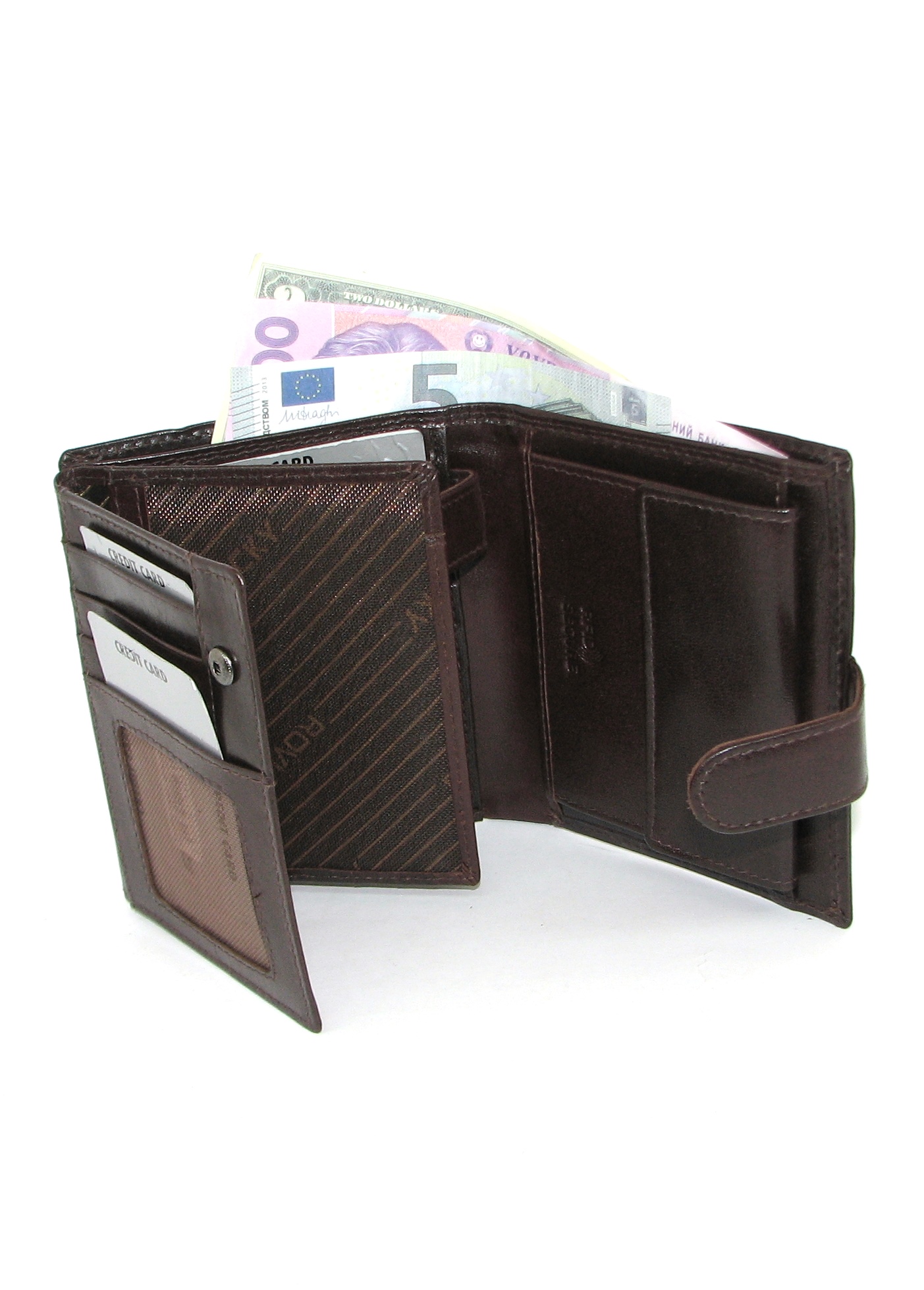 Гаманець чоловічий Rovicky PC-102L-BAR-BROWN Гаманець чоловічий Rovicky PC-102L-BAR-BROWN
