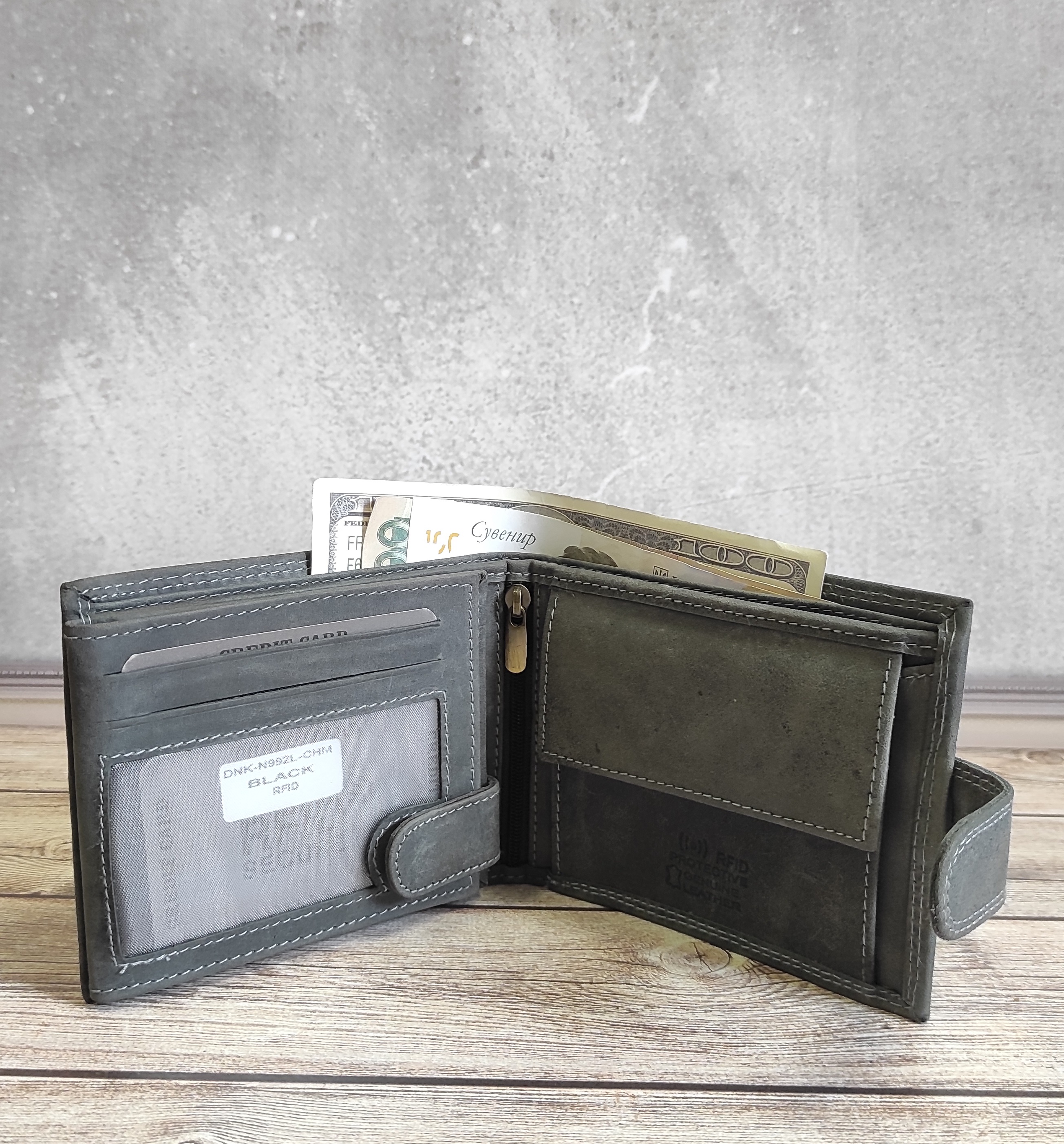 Гаманець чоловічий DNK Leather DNK-N992L-CHM-BLACK Гаманець чоловічий DNK Leather DNK-N992L-CHM-BLACK