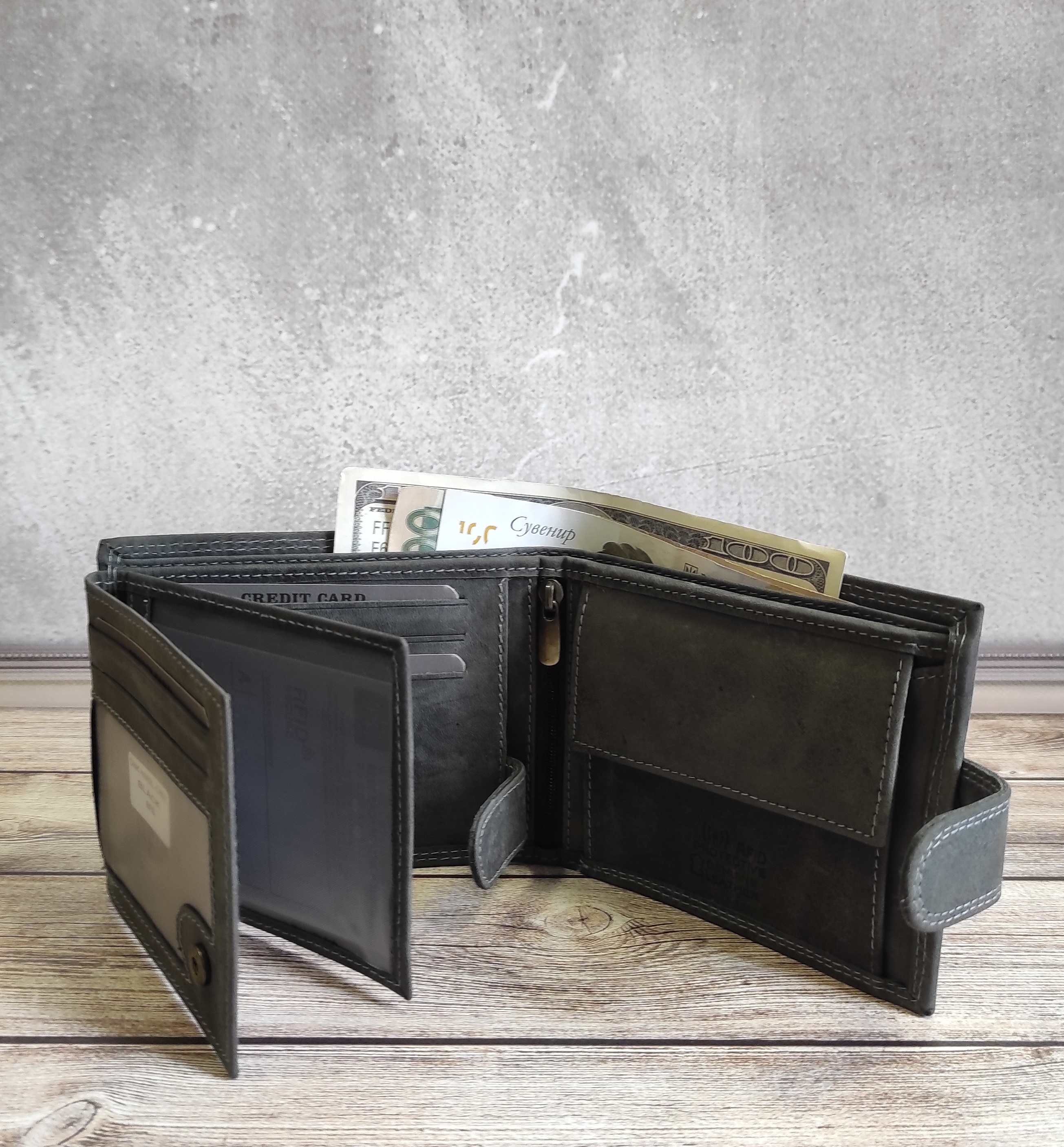 Гаманець чоловічий DNK Leather DNK-N992L-CHM-BLACK Гаманець чоловічий DNK Leather DNK-N992L-CHM-BLACK