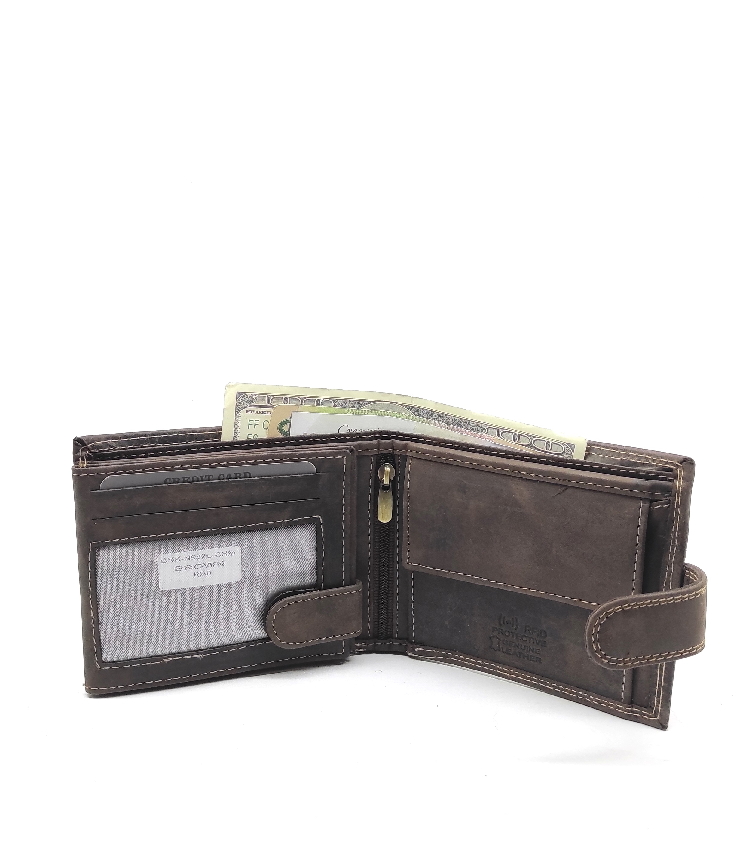 Гаманець чоловічий DNK Leather DNK-N992L-CHM-BROWN Гаманець чоловічий DNK Leather DNK-N992L-CHM-BROWN