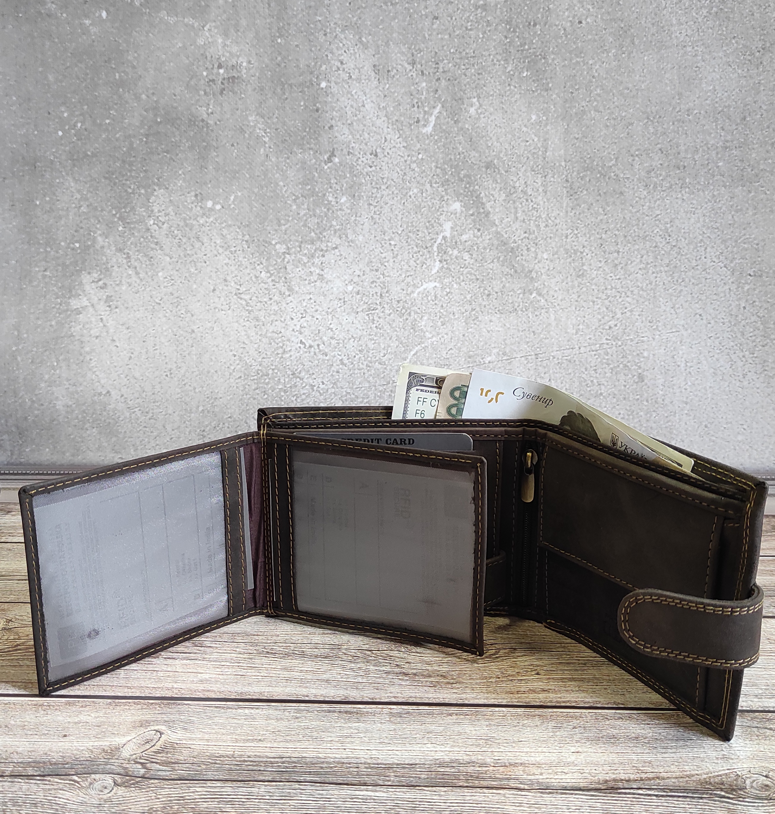 Гаманець чоловічий DNK Leather DNK-N992L-CHM-BROWN Гаманець чоловічий DNK Leather DNK-N992L-CHM-BROWN