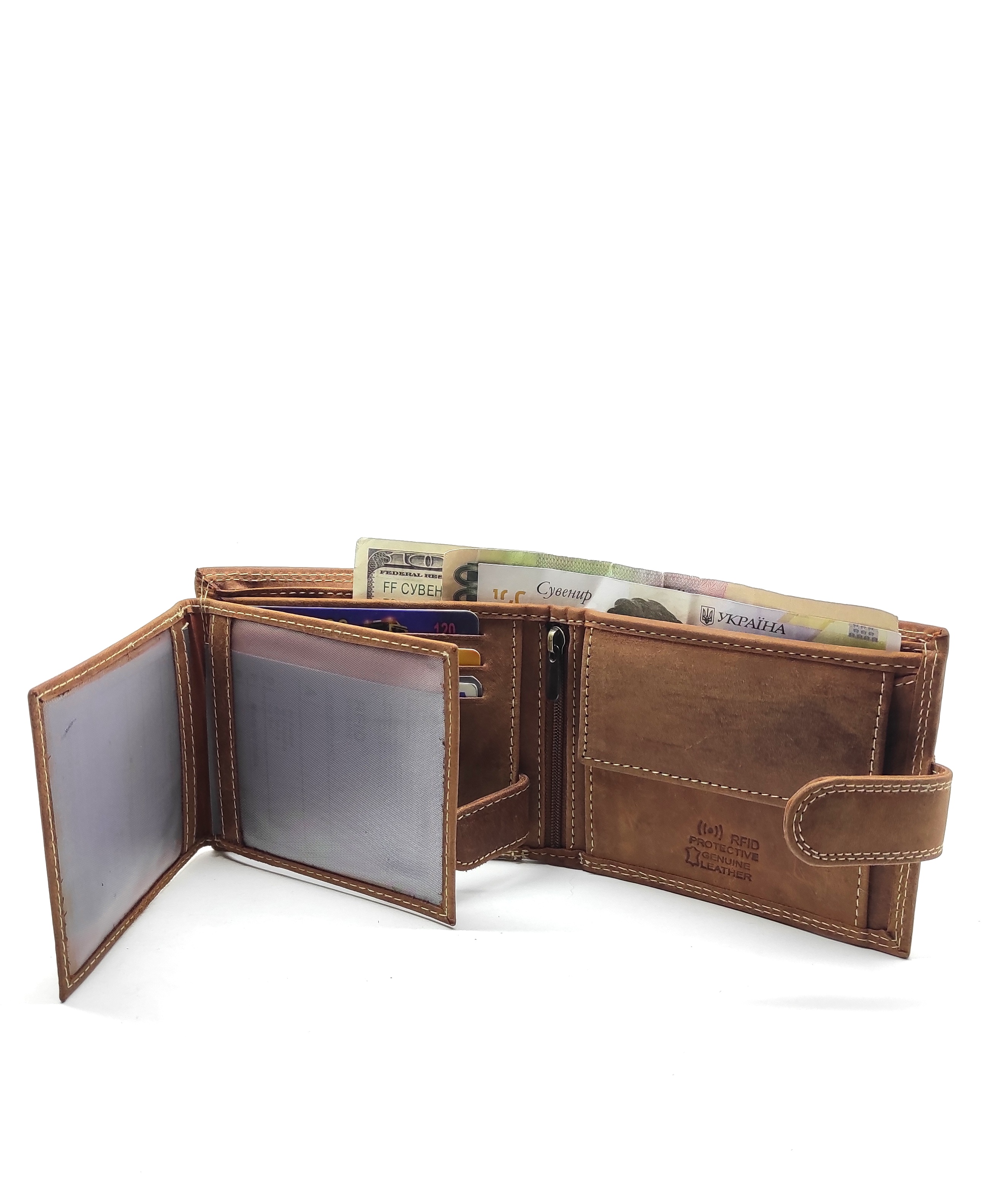 Гаманець чоловічий DNK Leather DNK-N992L-CHM-COGNAC Гаманець чоловічий DNK Leather DNK-N992L-CHM-COGNAC