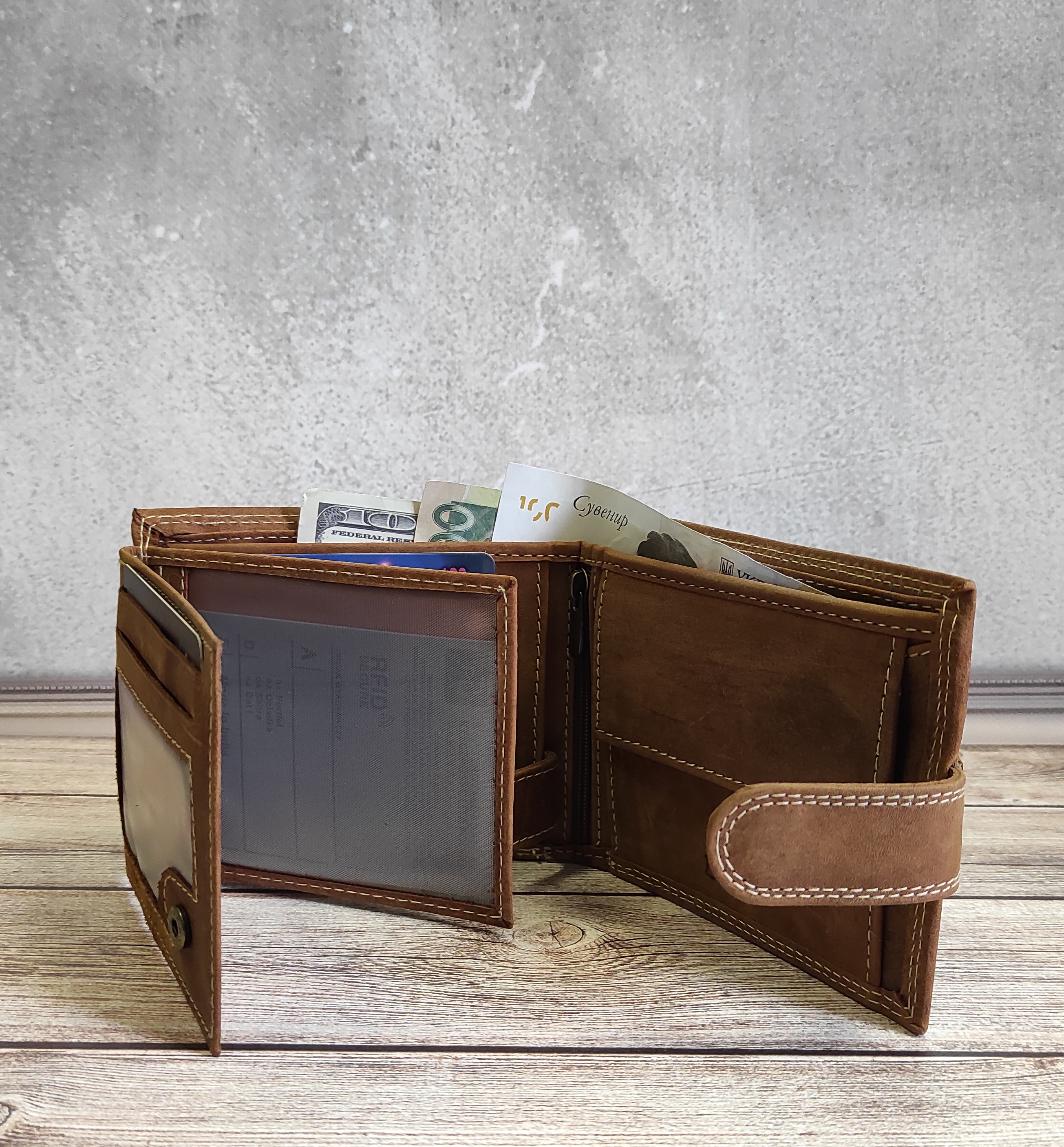 Гаманець чоловічий DNK Leather DNK-N992L-CHM-COGNAC Гаманець чоловічий DNK Leather DNK-N992L-CHM-COGNAC
