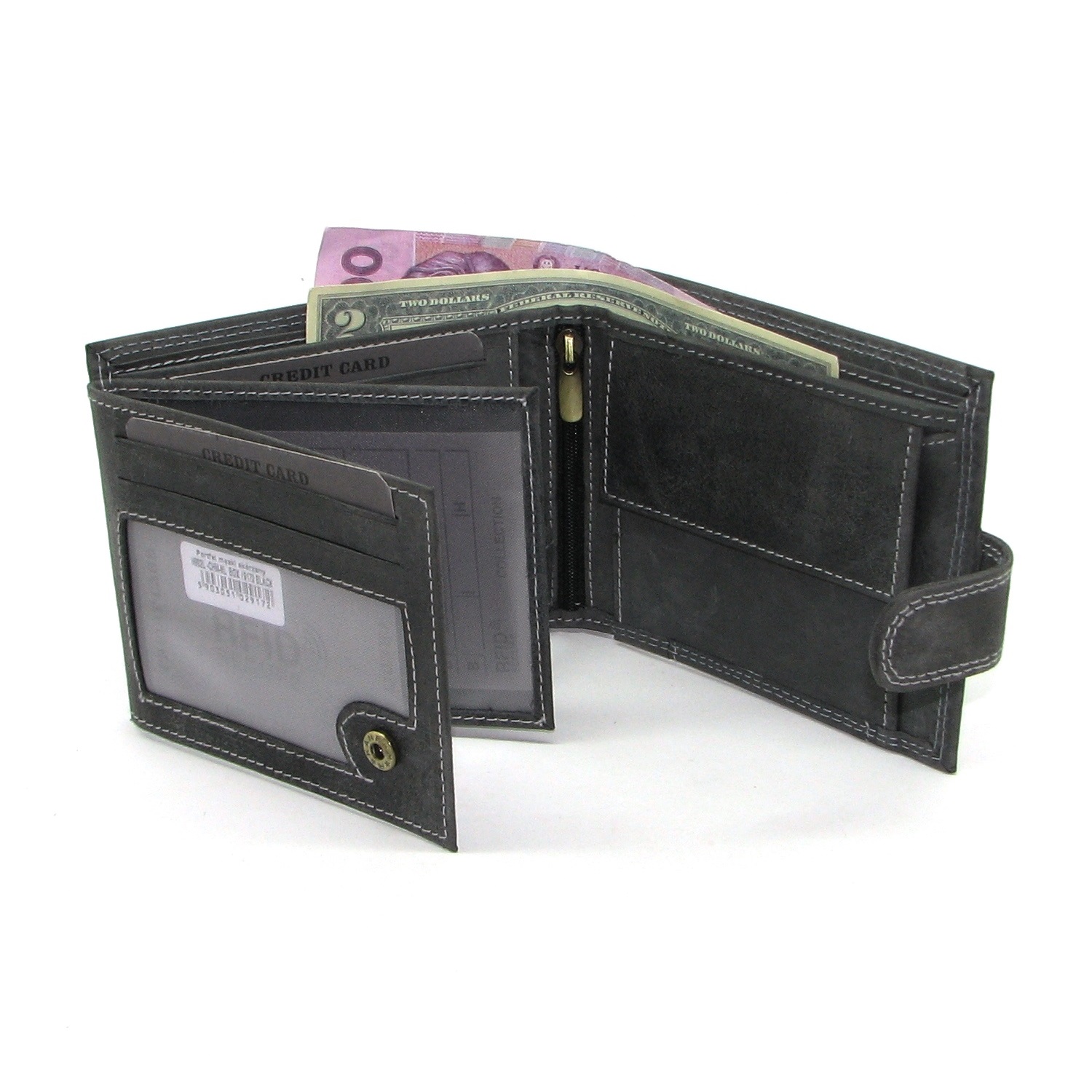 Гаманець чоловічий DNK Leather DNK-N992L-P-CHM чорний Гаманець чоловічий DNK Leather DNK-N992L-P-CHM чорний