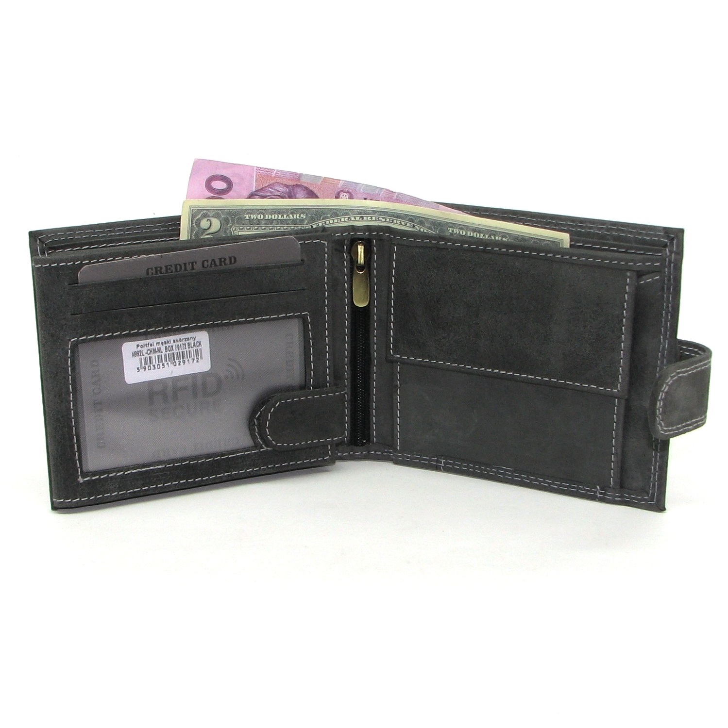 Гаманець чоловічий DNK Leather DNK-N992L-P-CHM чорний Гаманець чоловічий DNK Leather DNK-N992L-P-CHM чорний
