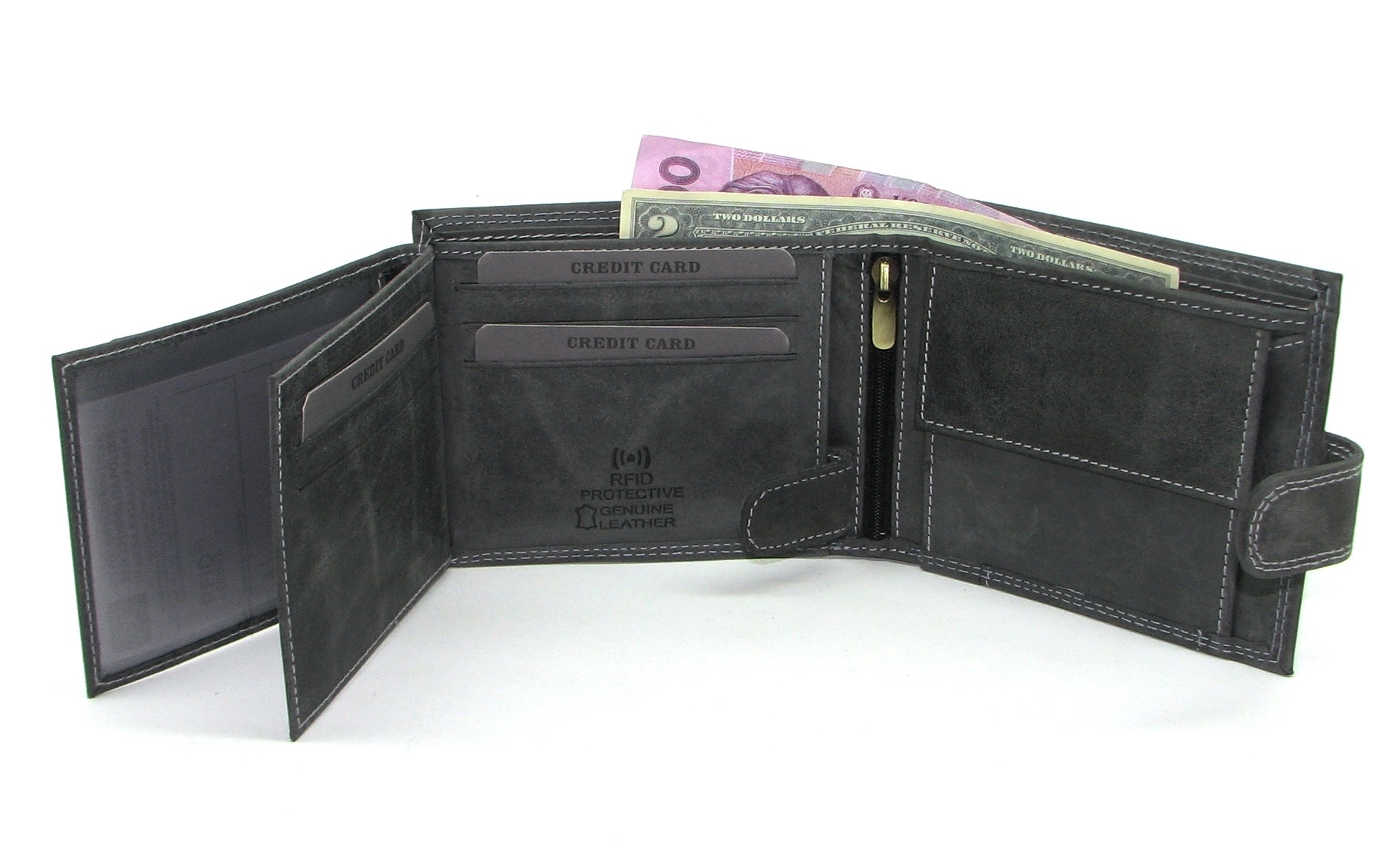 Гаманець чоловічий DNK Leather DNK-N992L-P-CHM чорний Гаманець чоловічий DNK Leather DNK-N992L-P-CHM чорний