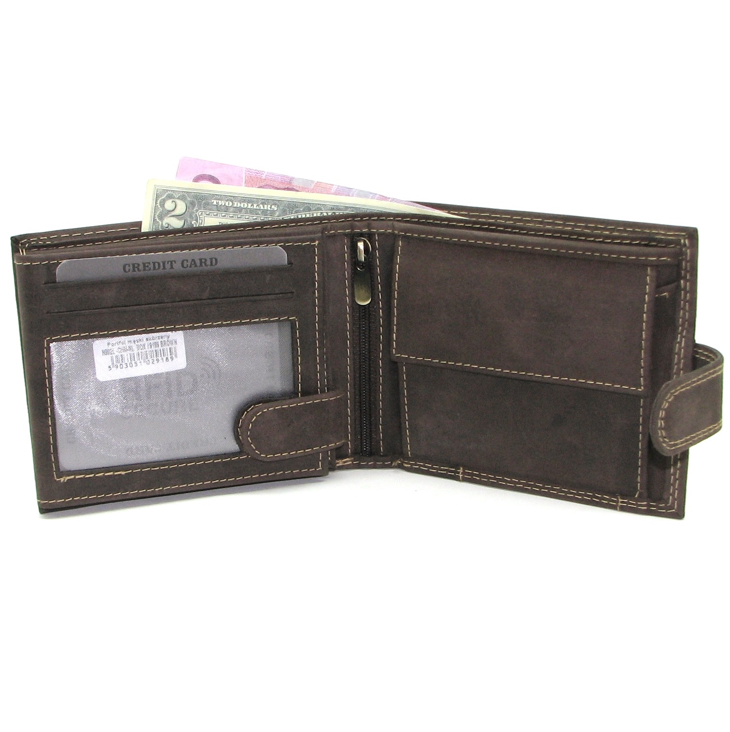 Гаманець чоловічий DNK Leather N992L-P-CHM коричневий Гаманець чоловічий DNK Leather N992L-P-CHM коричневий