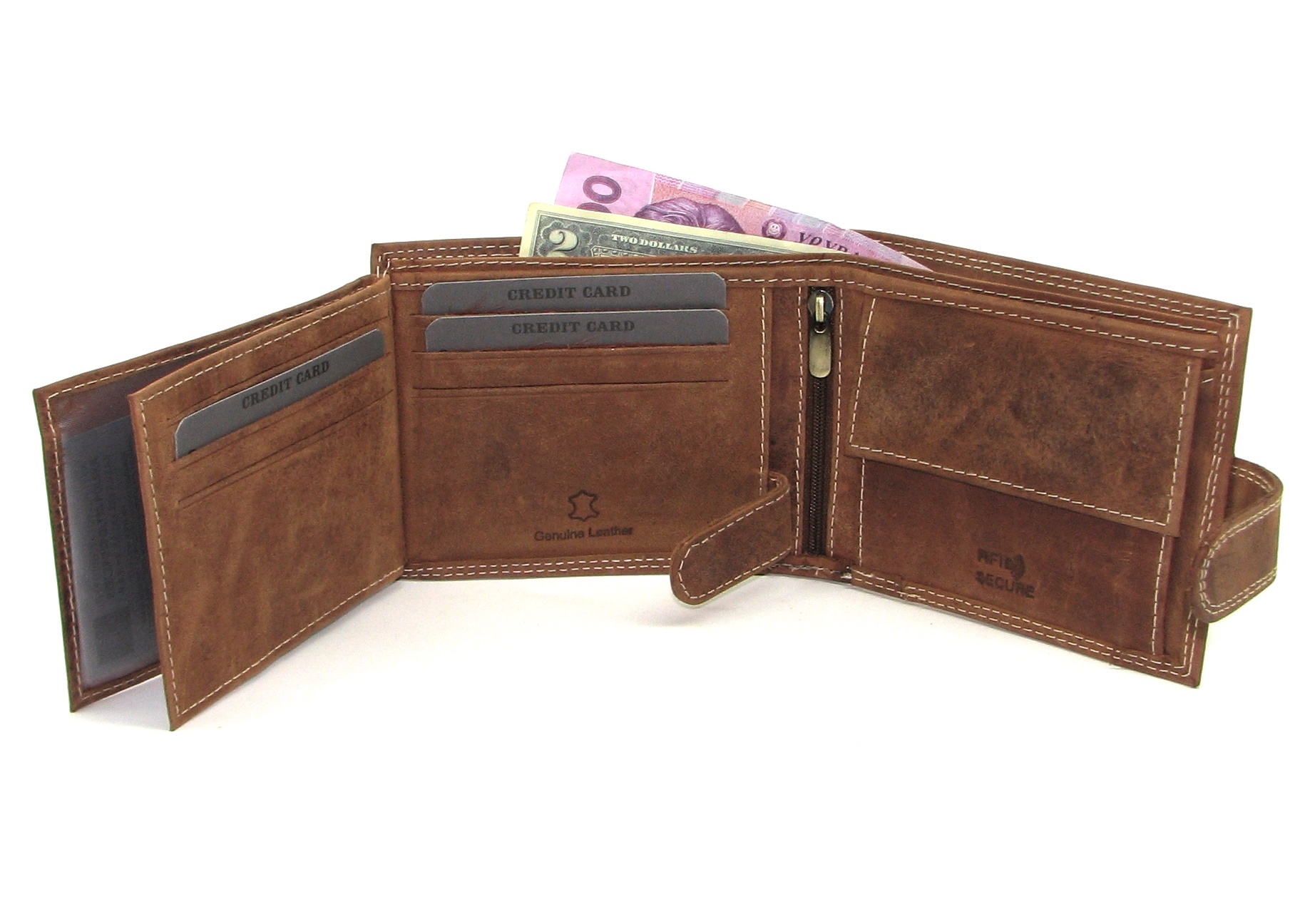 Гаманець чоловічий DNK Leather N992L-P-CHM світло-коричневий Гаманець чоловічий DNK Leather N992L-P-CHM світло-коричневий