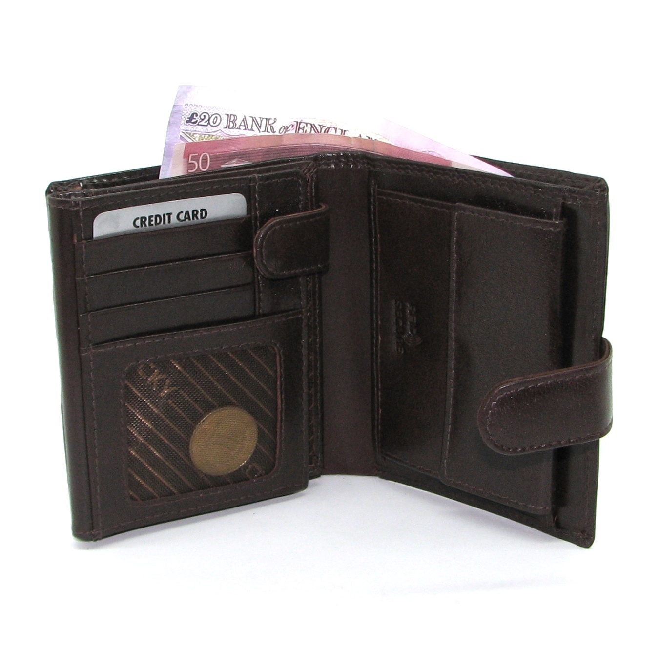 Гаманець чоловічий Rovicky PC-102L-BAR-BROWN Гаманець чоловічий Rovicky PC-102L-BAR-BROWN