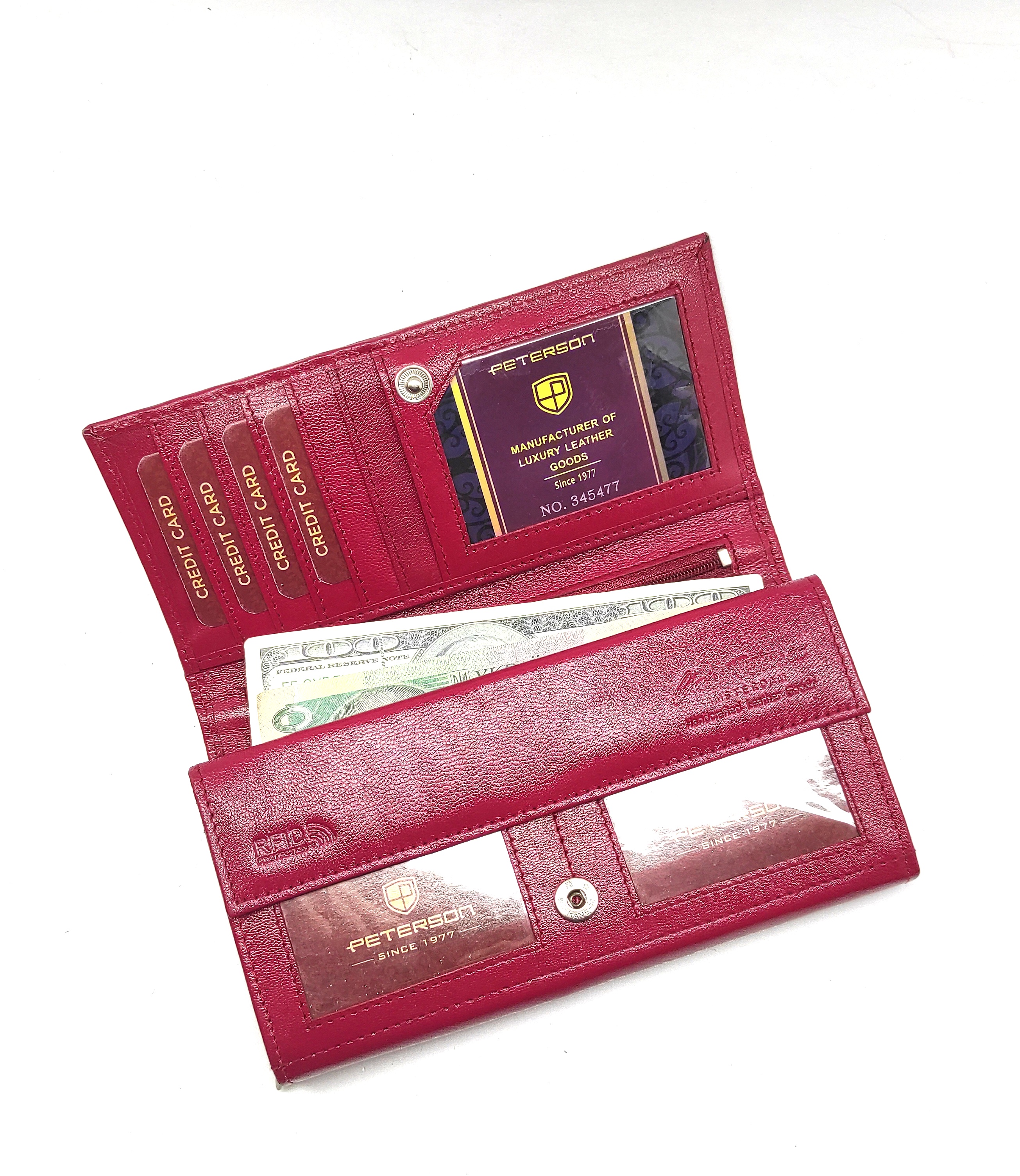Гаманець жіночий PETERSON PTN-RD-32-GCL-Magenta Гаманець жіночий PETERSON PTN-RD-32-GCL-Magenta