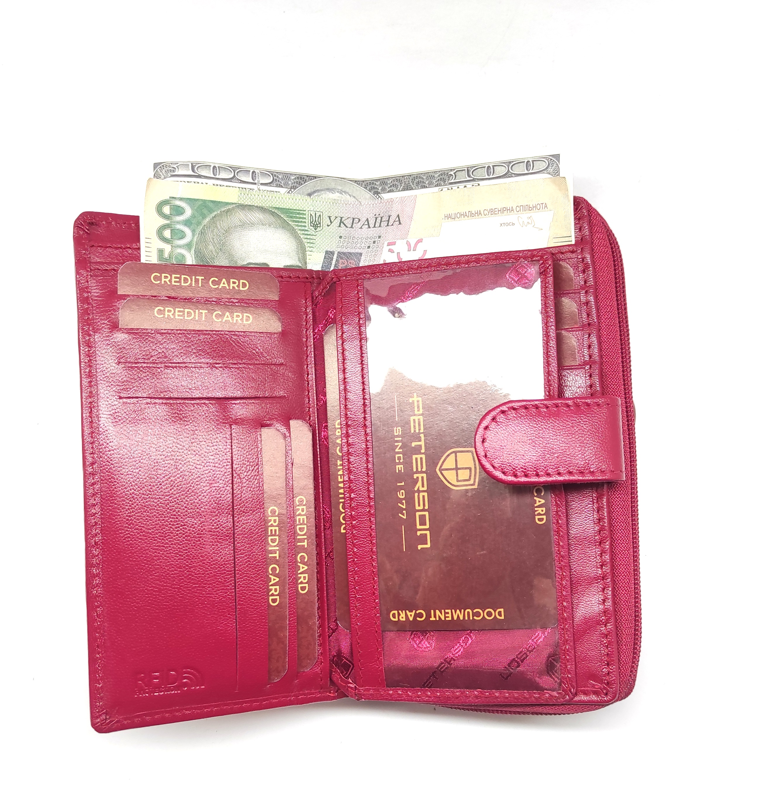 Гаманець жіночий PETERSON PTN-RD-42-GCL-Magenta Гаманець жіночий PETERSON PTN-RD-42-GCL-Magenta