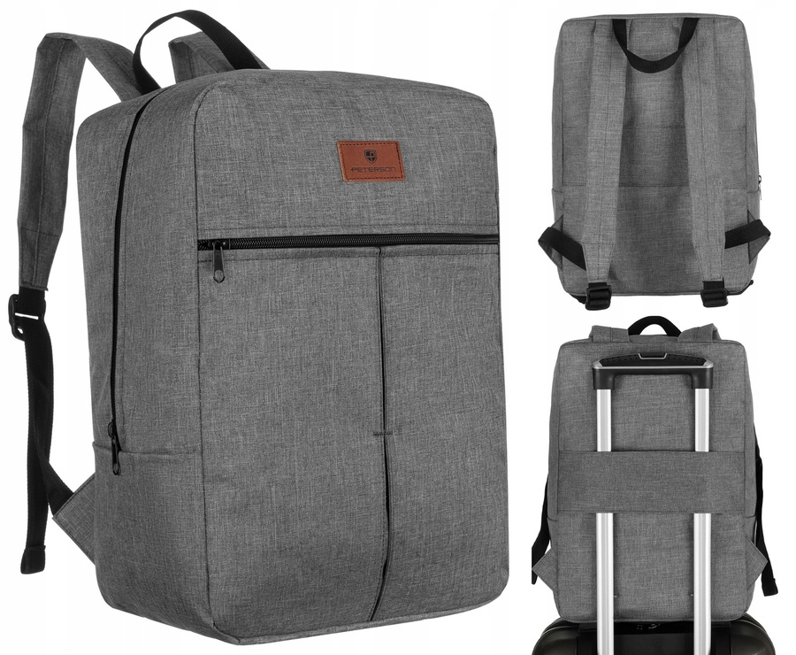 Дорожній наплічник для ручної поклажі 40 x 20 x 25 PETERSON PTN-GBP-10-GREY Дорожній наплічник для ручної поклажі 40 x 20 x 25 PETERSON PTN-GBP-10-GREY