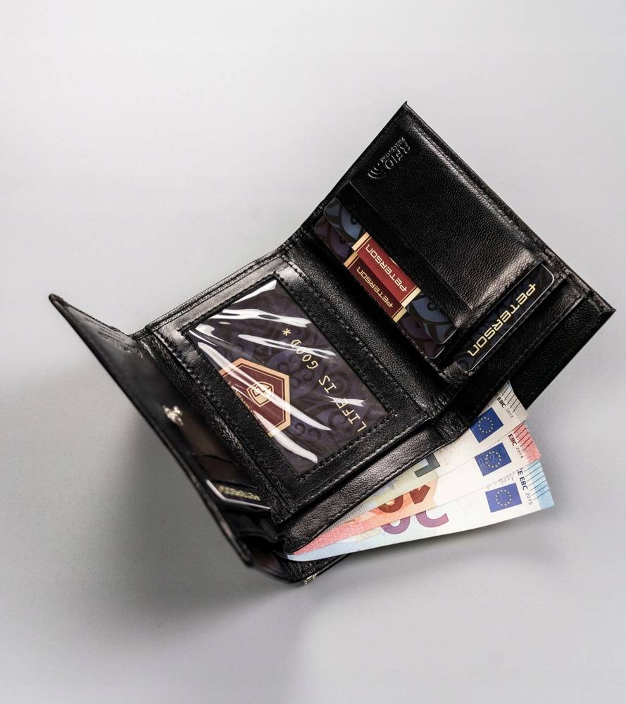 Гаманець жіночий PETERSON PTN-RD-27-GCL-Black Гаманець жіночий PETERSON PTN-RD-27-GCL-Black