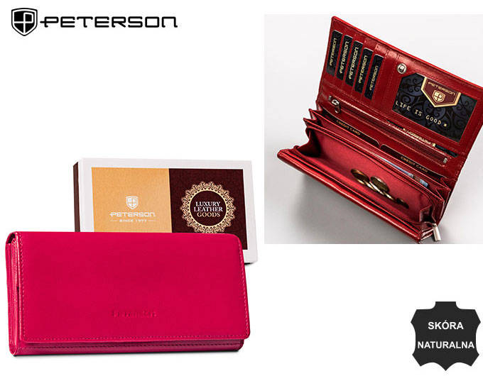 Гаманець жіночий PETERSON PTN-RD-32-GCL-Magenta Гаманець жіночий PETERSON PTN-RD-32-GCL-Magenta