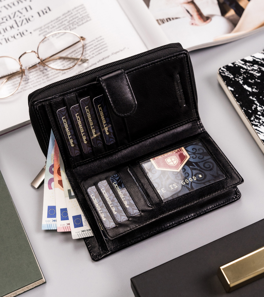 Гаманець жіночий PETERSON PTN-RD-42-GCL-Black Гаманець жіночий PETERSON PTN-RD-42-GCL-Black