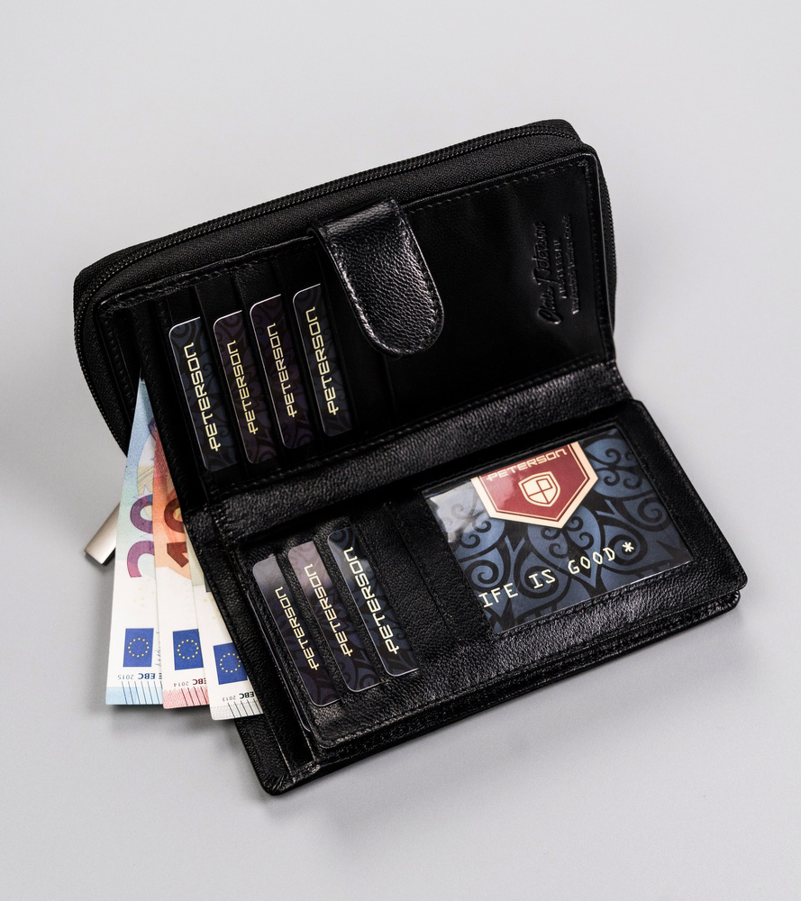 Гаманець жіночий PETERSON PTN-RD-42-GCL-Black Гаманець жіночий PETERSON PTN-RD-42-GCL-Black