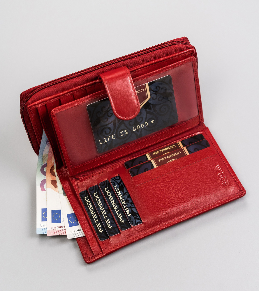 Гаманець жіночий PETERSON PTN-RD-42-GCL-Red Гаманець жіночий PETERSON PTN-RD-42-GCL-Red