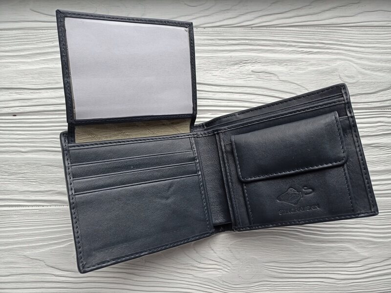 Портмоне зі шкіри ската АР-18566-black Портмоне зі шкіри ската АР-18566-black