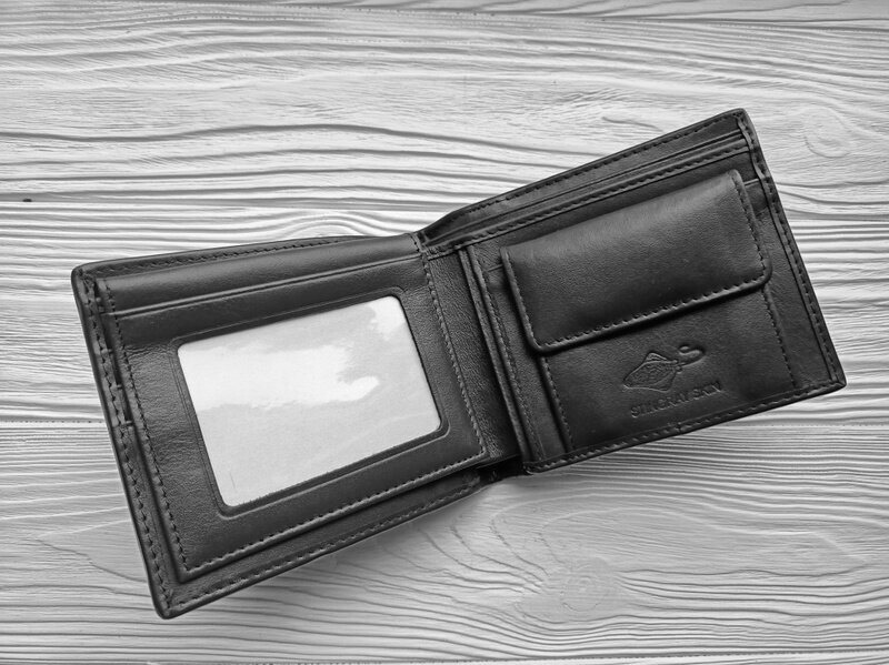 Портмоне зі шкіри ската АР-18566-black Портмоне зі шкіри ската АР-18566-black
