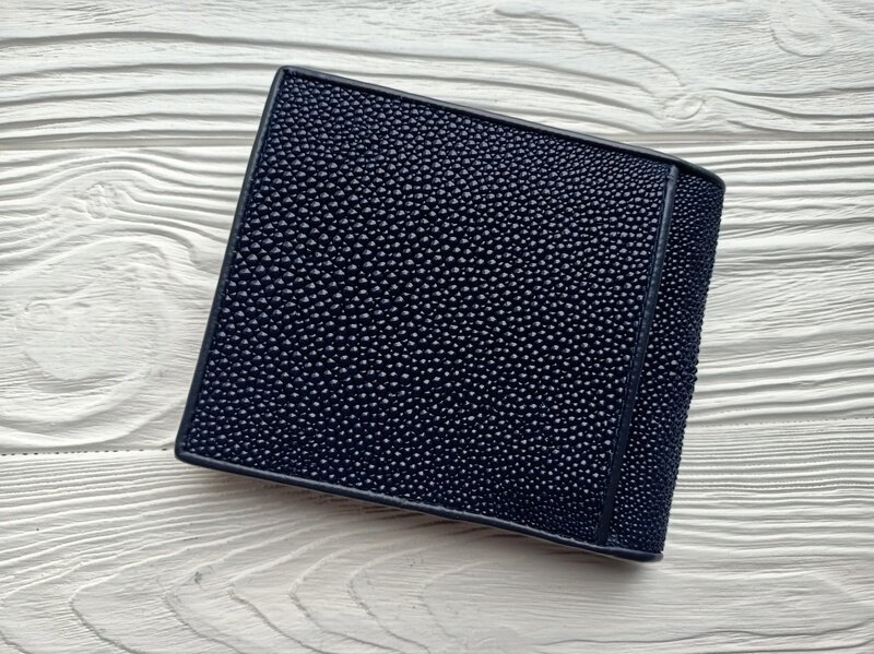 Портмоне зі шкіри ската АР-18566-blue Портмоне зі шкіри ската АР-18566-blue