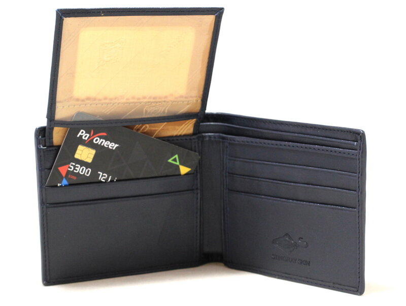 Портмоне зі шкіри ската CKM-4650-blue Портмоне зі шкіри ската CKM-4650-blue