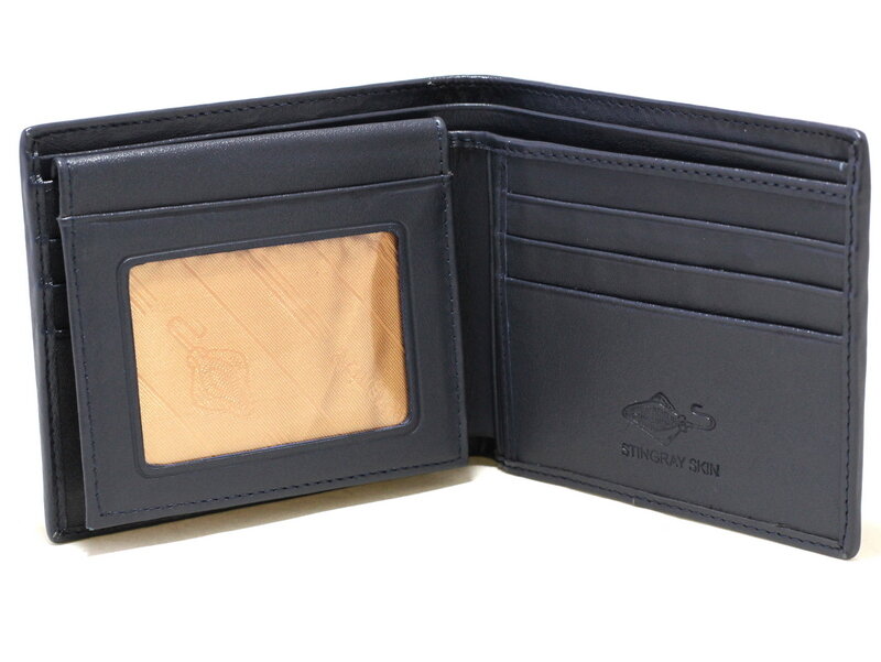 Портмоне зі шкіри ската CKM-4650-blue Портмоне зі шкіри ската CKM-4650-blue