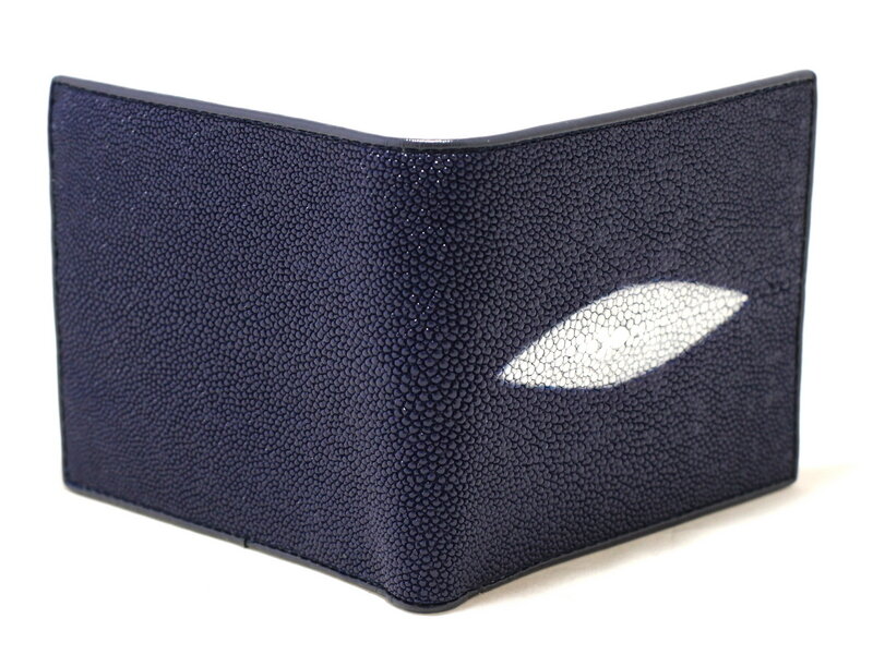 Портмоне зі шкіри ската CKM-4650-blue Портмоне зі шкіри ската CKM-4650-blue