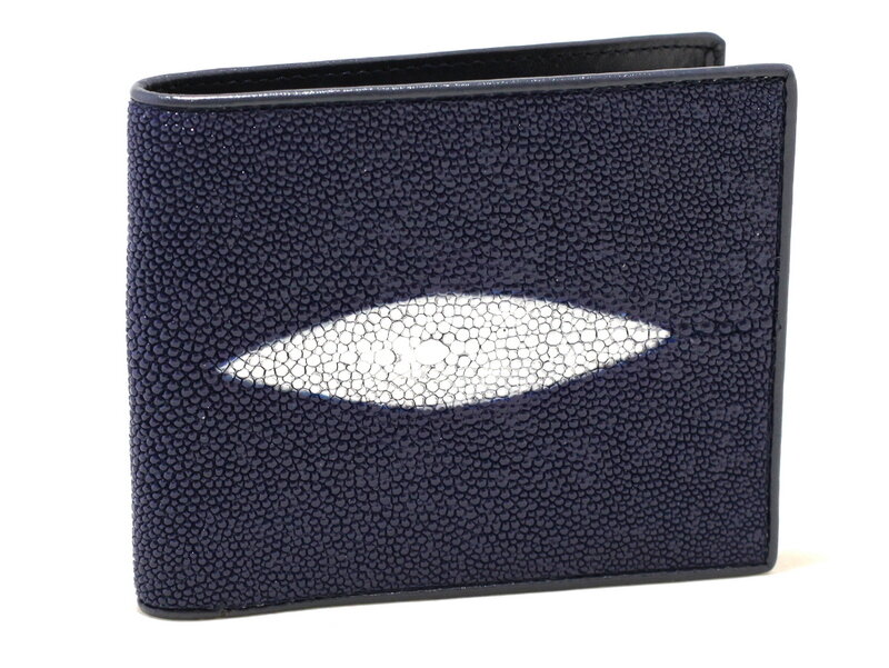 Портмоне зі шкіри ската CKM-4650-blue Портмоне зі шкіри ската CKM-4650-blue