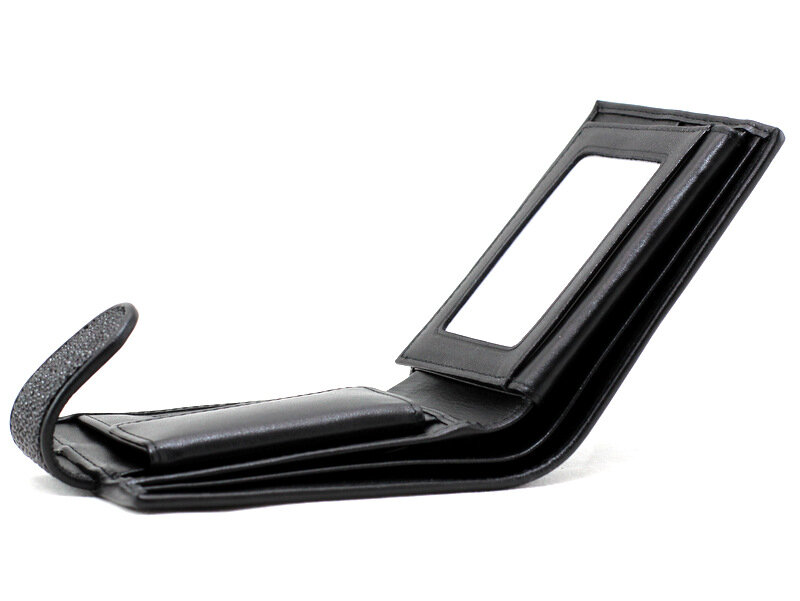 Портмоне зі шкіри ската NST-1646-black Портмоне зі шкіри ската NST-1646-black