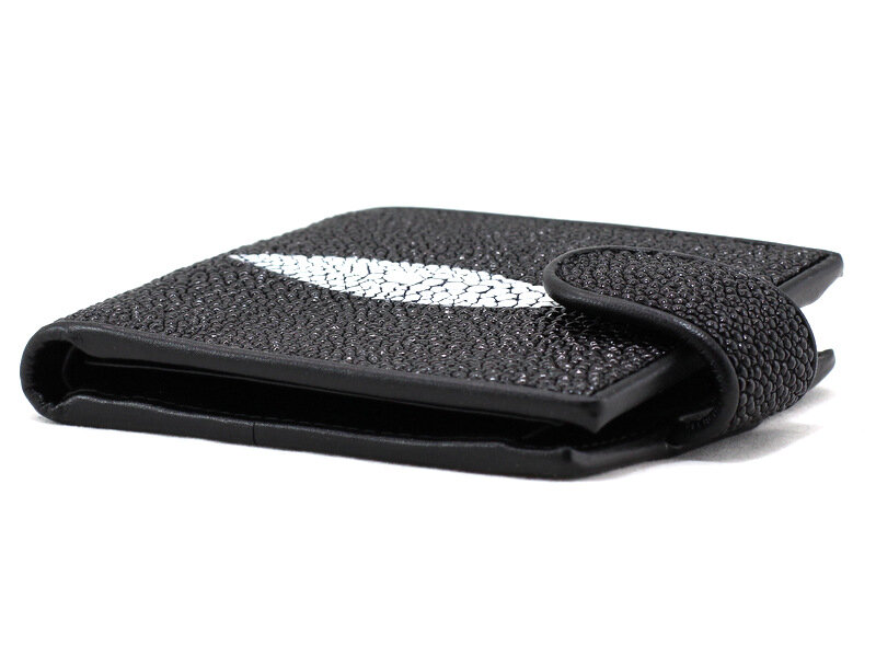 Портмоне зі шкіри ската NST-1646-black Портмоне зі шкіри ската NST-1646-black
