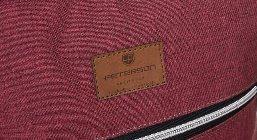 Дорожній рюкзак для ручної поклажі 40 x 20 x 25 PETERSON PP-BORDO-SILVER Дорожній рюкзак для ручної поклажі 40 x 20 x 25 PETERSON PP-BORDO-SILVER