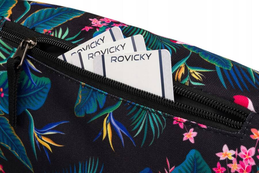 Сумка поясна жіноча Rovicky R-WB27-6770-07 чорно-рожева Сумка поясна жіноча Rovicky R-WB27-6770-07 чорно-рожева