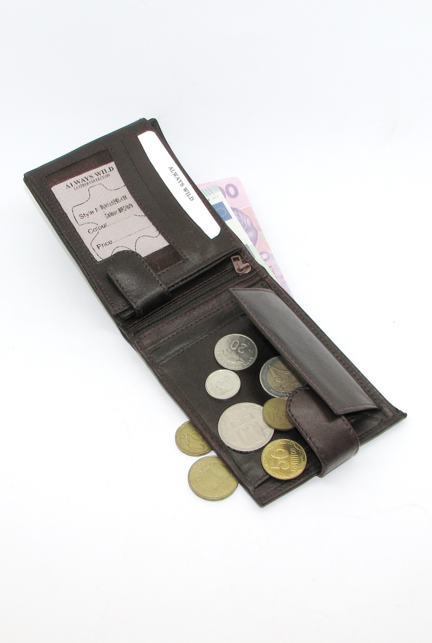 Гаманець чоловічий Always Wild N992L-VTK-BROWN Гаманець чоловічий Always Wild N992L-VTK-BROWN