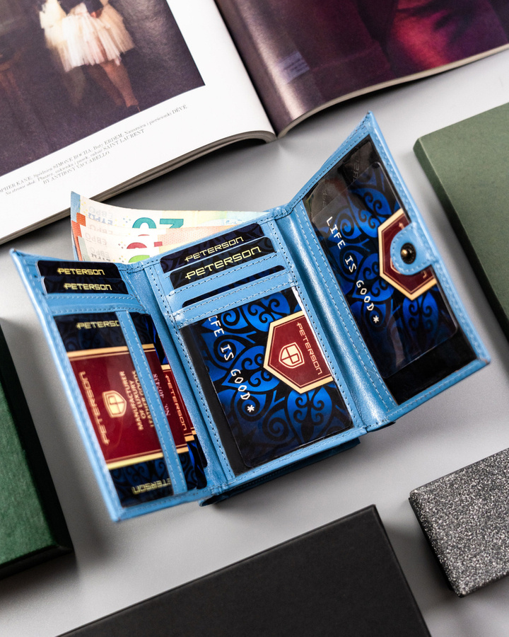Гаманець жіночий PETERSON PTN-247-BO-Blue Гаманець жіночий PETERSON PTN-247-BO-Blue